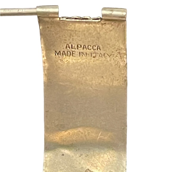 Antique Art Deco Italy Alpaca Carved shell Cameo & Coral Bangle bracelet - Picture 7 of 12